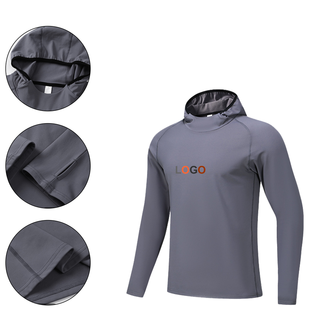 Men Workout Hooded Shirt